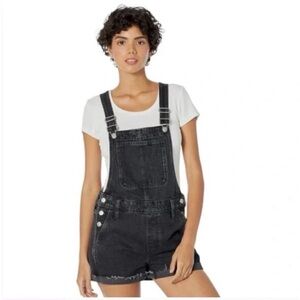 Madewell Black Denim Overalls Shorts Size XS